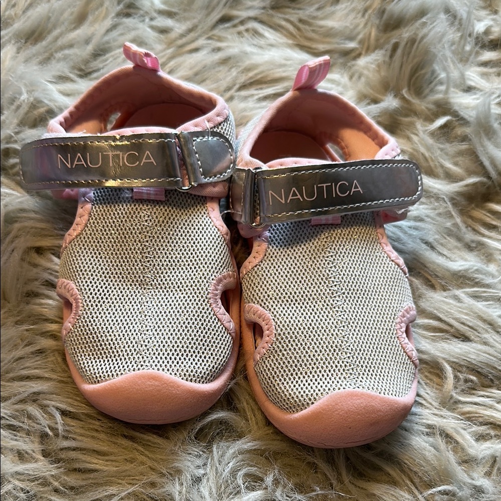 Nautica Pink Water Shoes with Velcro Strap